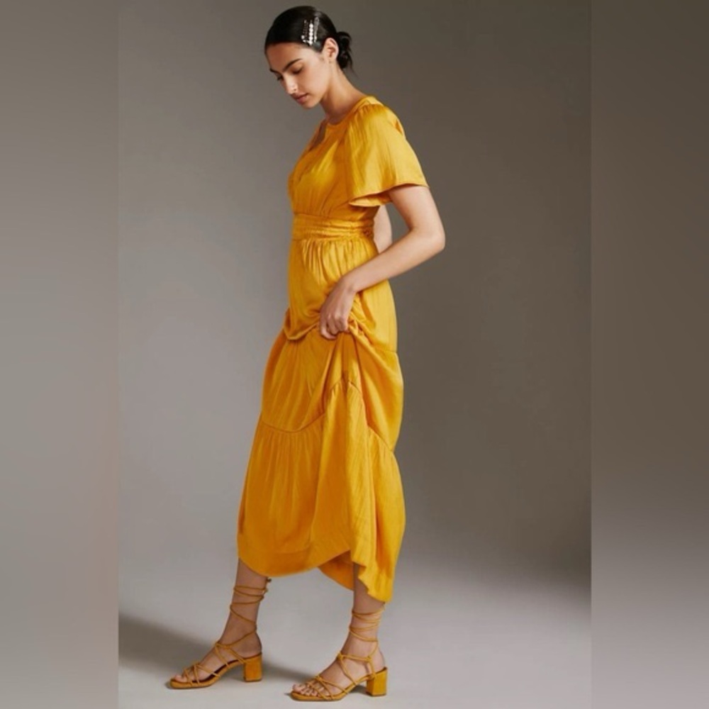 Anthropologie Somerset Satin Maxi Dress - Picture 6 of 7